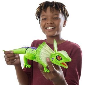 Zuru Robo Alive Green Frilled Lizard Reptile Toy
